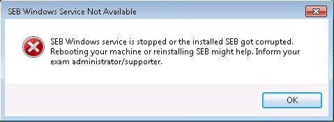 SEB Service Error